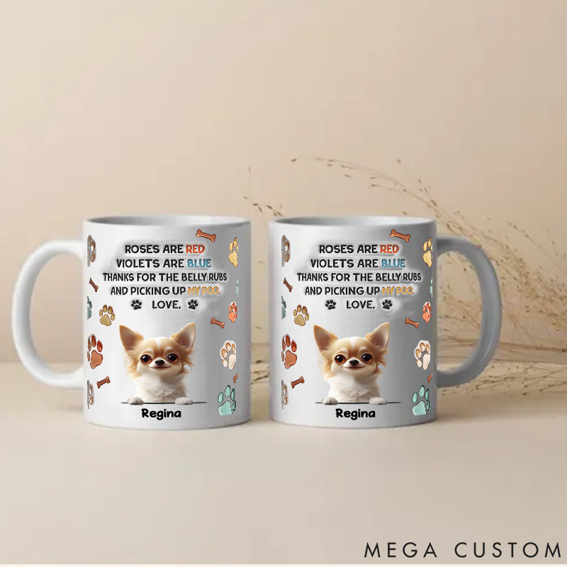 Personalized Dog Lover Thanks for the Belly Rubs Mugs