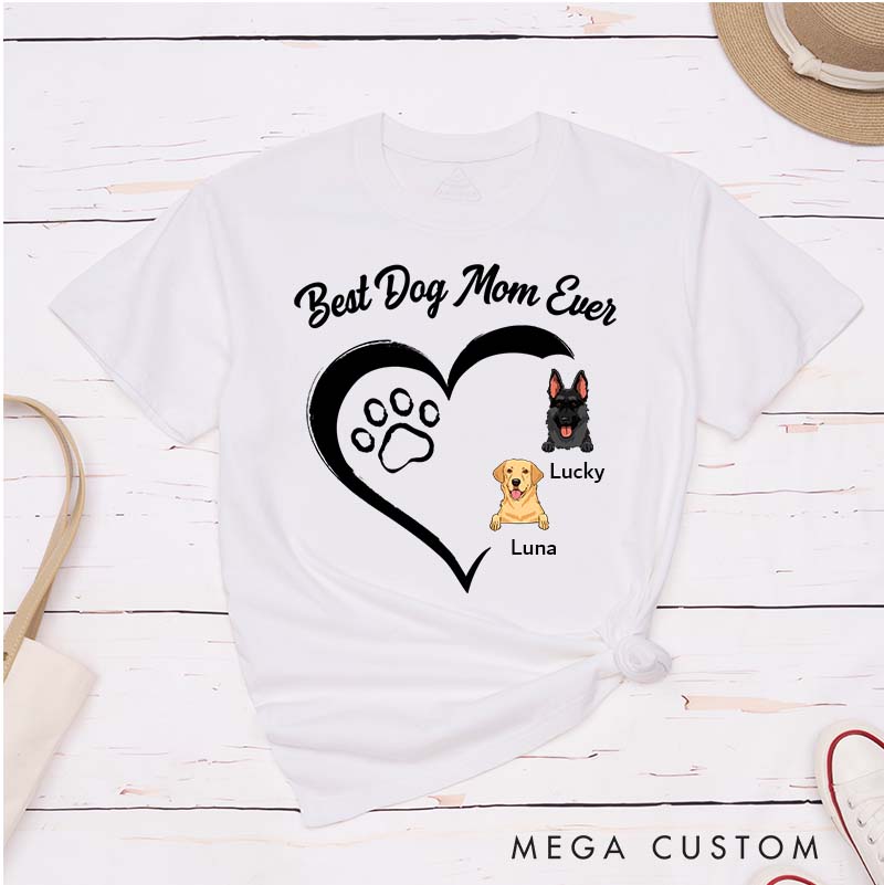 Personalized Dog Lover The Best Dog Mum Ever T-Shirt