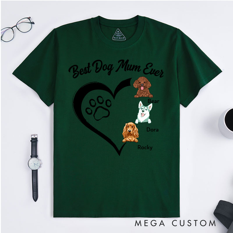 Personalized Dog Lover The Best Dog Mum Ever T-Shirt