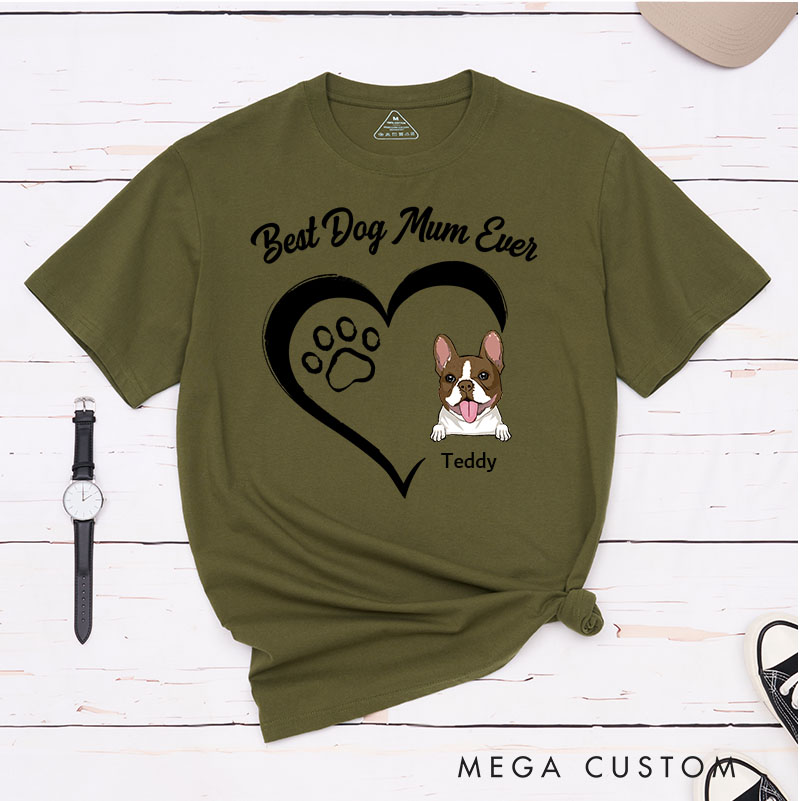 Personalized Dog Lover The Best Dog Mum Ever T-Shirt