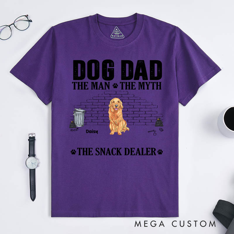 Personalized Dog Lover The Man The Myth The Snack Dealer T-Shirt