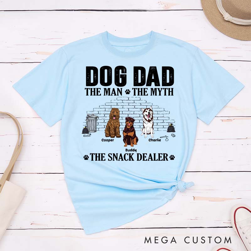 Personalized Dog Lover The Man The Myth The Snack Dealer T-Shirt