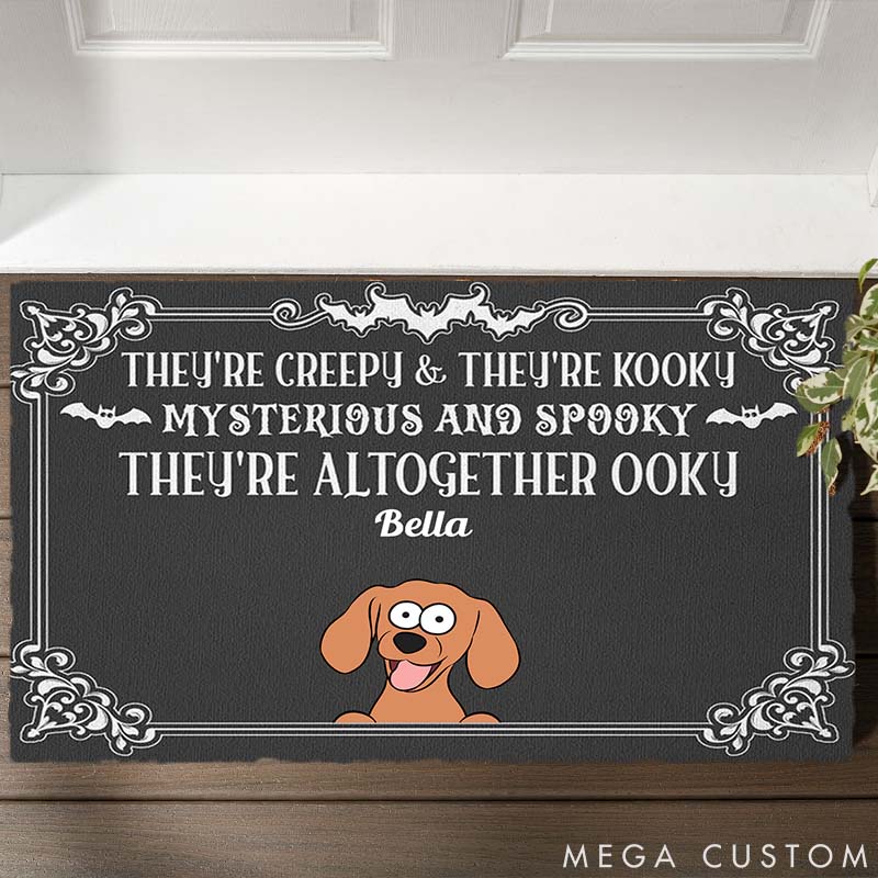 Personalized Dog Lover They Are Altogether Ooky Doormat