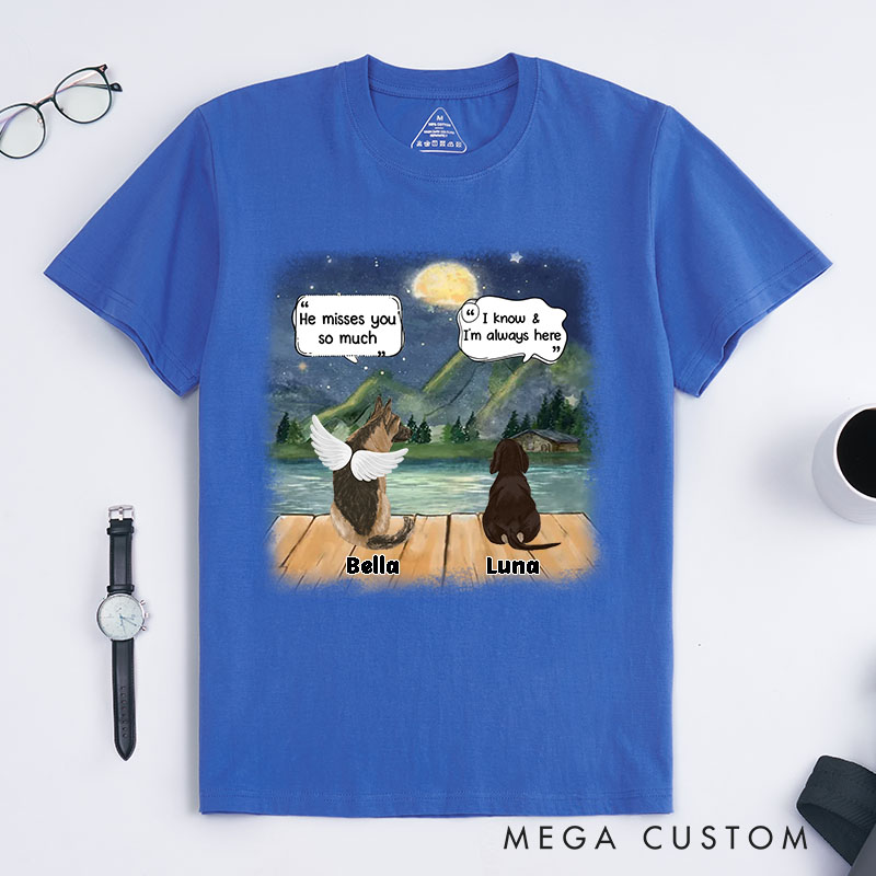 Personalized Dog Lover They Still Talk about You Outdoor Scene T-Shirt