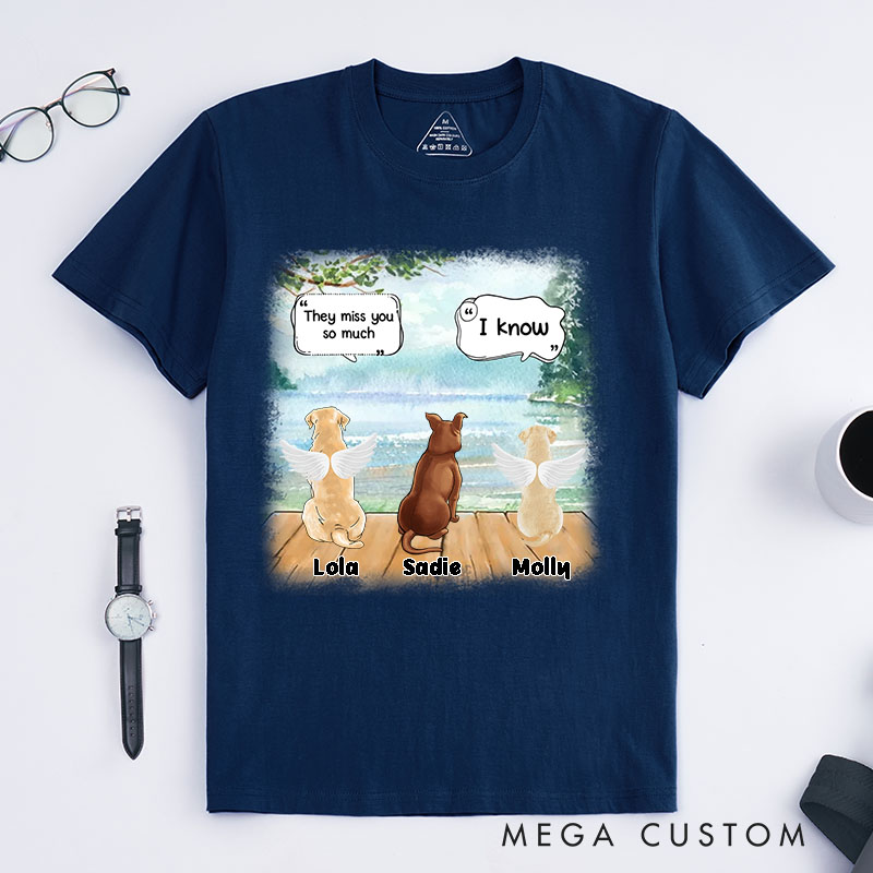 Personalized Dog Lover They Still Talk about You Outdoor Scene T-Shirt