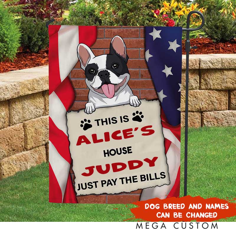 Personalized Dog Lover This Is Dog House Garden Flag