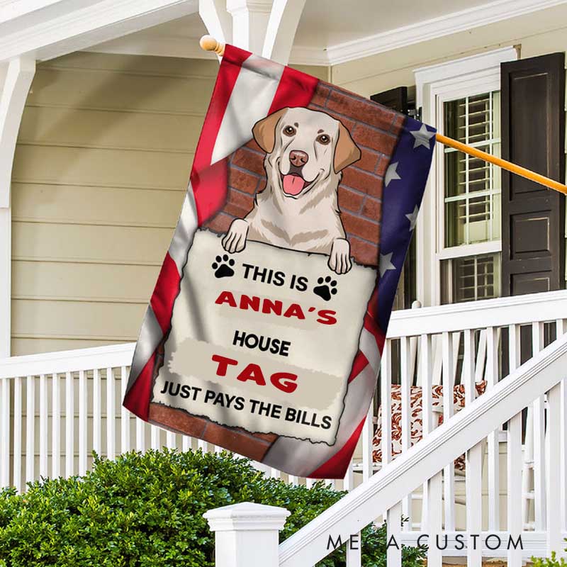Personalized Dog Lover This Is Dog House Garden Flag