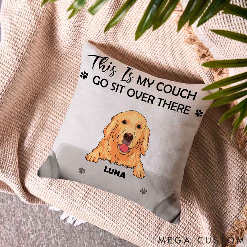 Personalized Dog Lover This is My Couch Throw Pillows