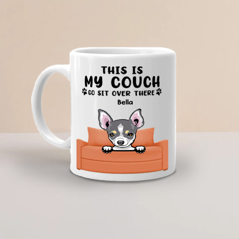 Personalized Dog Lover This is Our Couch Mugs