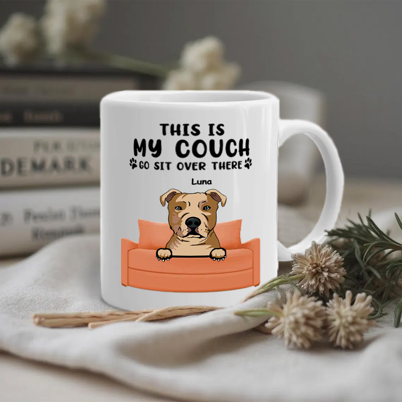 Personalized Dog Lover This is Our Couch Mugs