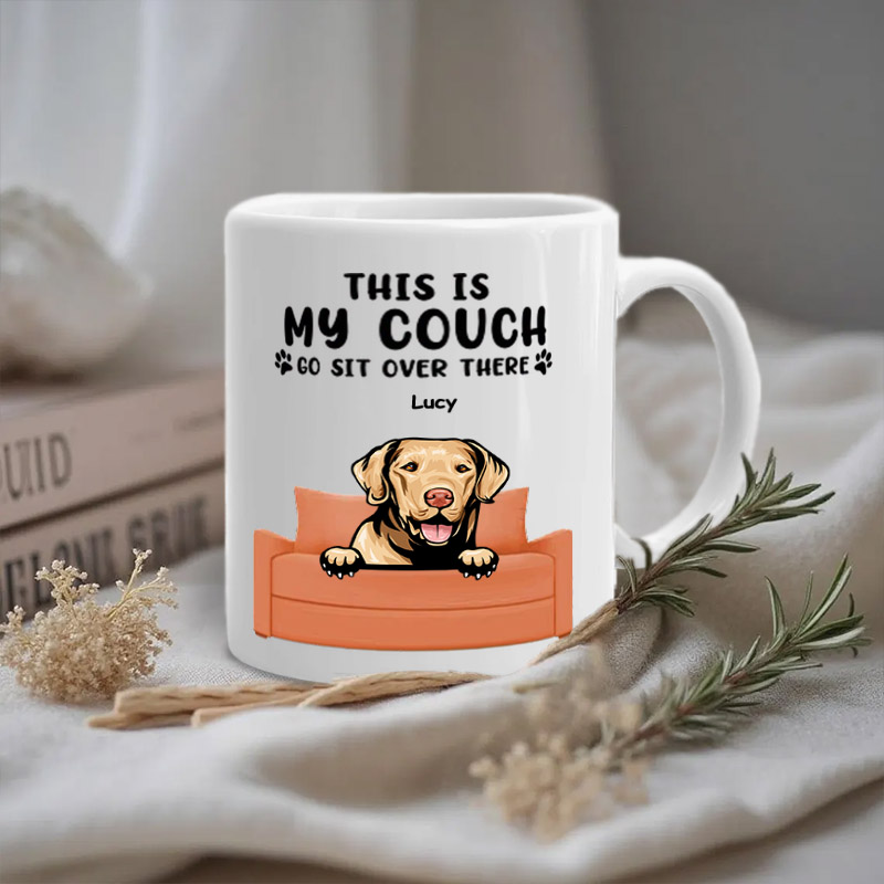 Personalized Dog Lover This is Our Couch Mugs