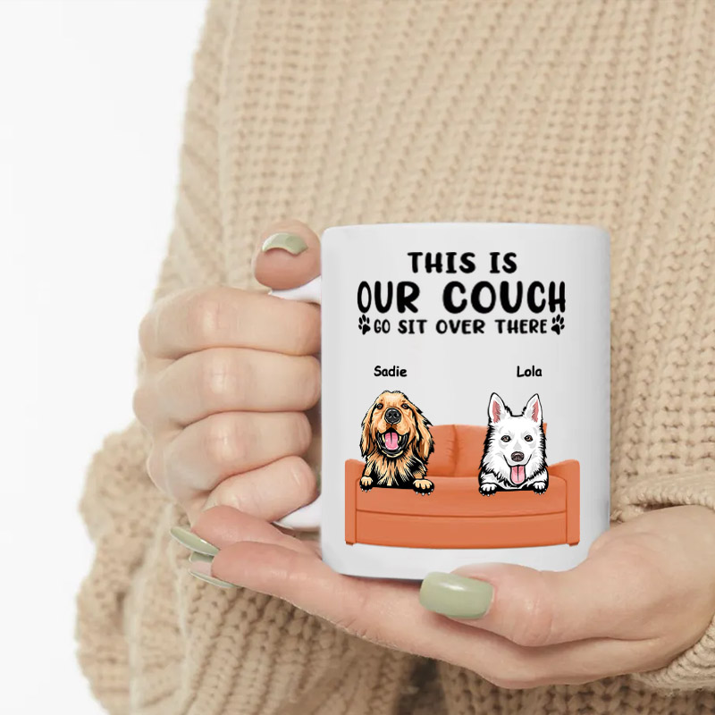 Personalized Dog Lover This is Our Couch Mugs