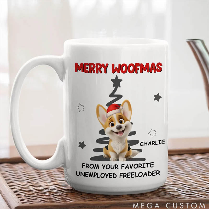 Personalized Dog Lover Unemployed Freeloader Mugs