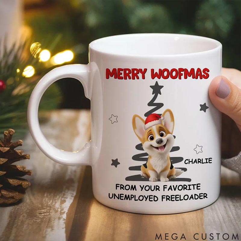 Personalized Dog Lover Unemployed Freeloader Mugs