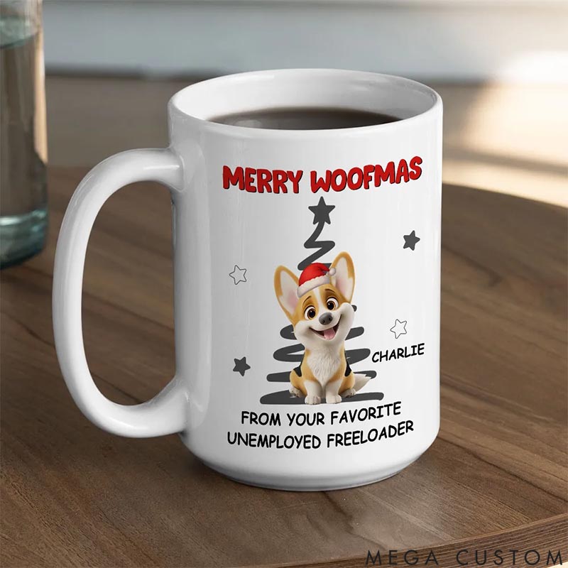 Personalized Dog Lover Unemployed Freeloader Mugs