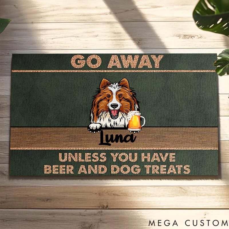 Personalized Dog Lover Unless You Have Beer and Dog Treats Doormat