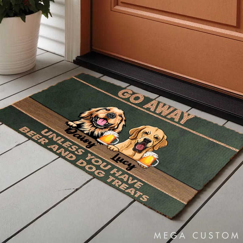 Personalized Dog Lover Unless You Have Beer and Dog Treats Doormat