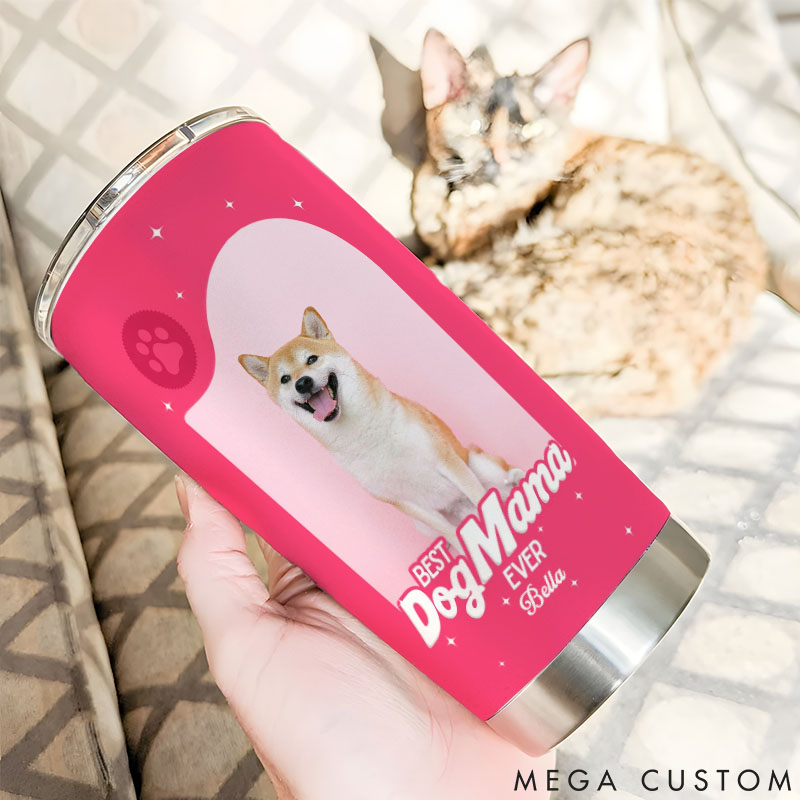 Personalized Dog Lover Us in the Box Photo Dog Mom 20oz Tumbler