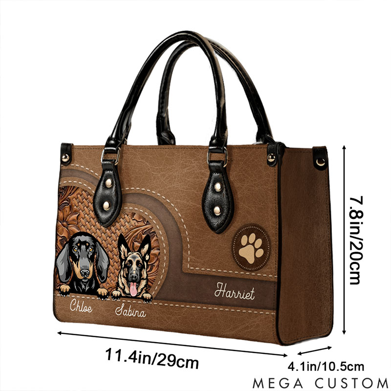 Personalized Dog Lover Vintage Floral and Woven Texture Tote Bag
