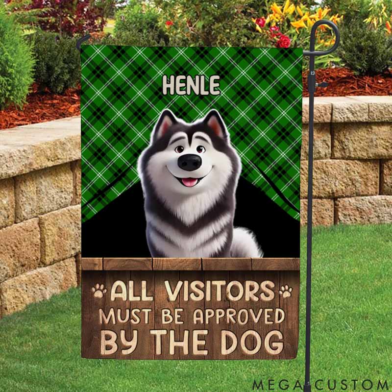 Personalized Dog Lover Wag More Bark Less Garden Flag