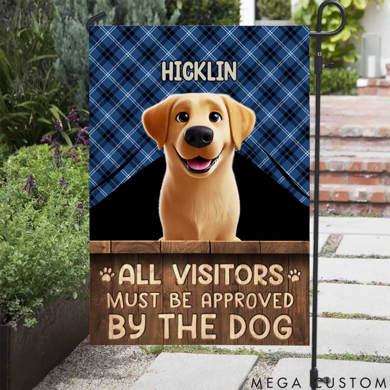Personalized Dog Lover Wag More Bark Less Garden Flag