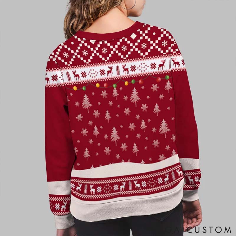 Personalized Dog Lover Warm and Fun Christmas Ugly Sweatshirt