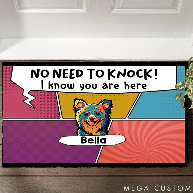 Personalized Dog Lover We Know You Are Here Doormat