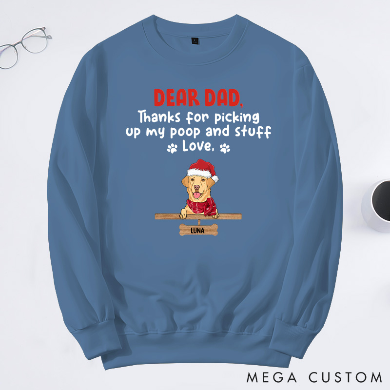 Personalized Dog Lover We Woof You A Merry Woofmas Dad Version Sweatshirts