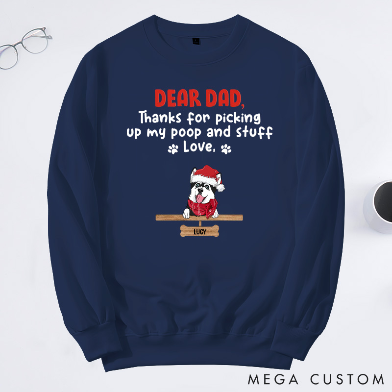 Personalized Dog Lover We Woof You A Merry Woofmas Dad Version Sweatshirts