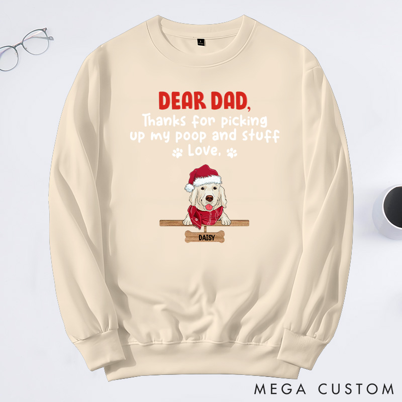 Personalized Dog Lover We Woof You A Merry Woofmas Dad Version Sweatshirts