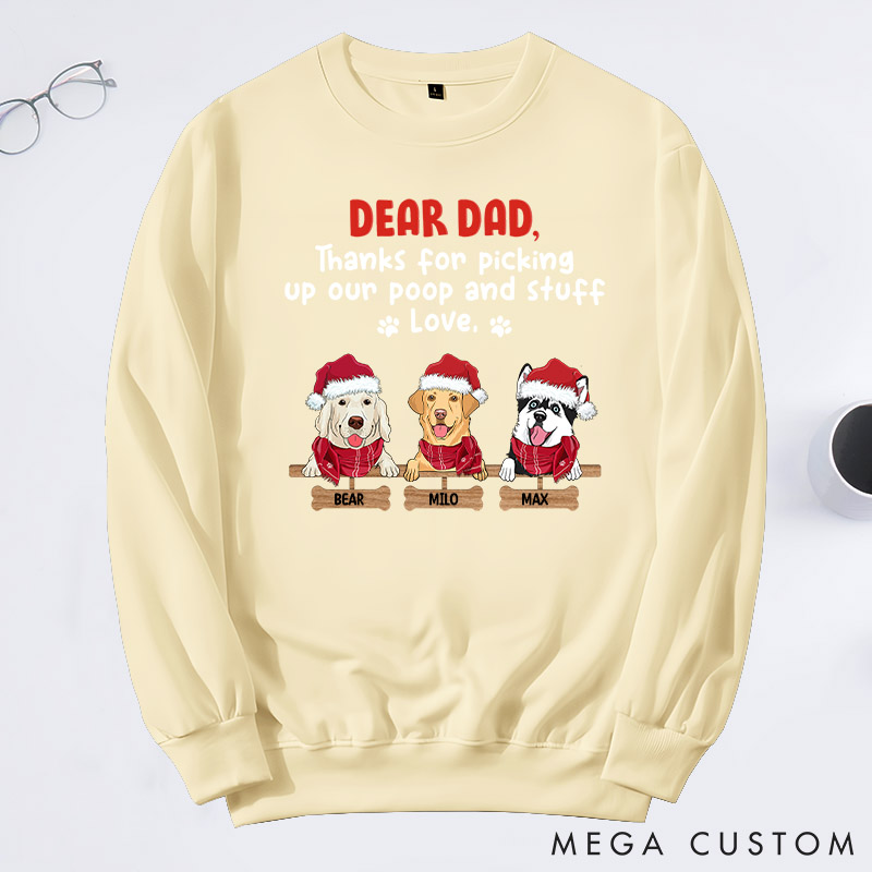 Personalized Dog Lover We Woof You A Merry Woofmas Dad Version Sweatshirts