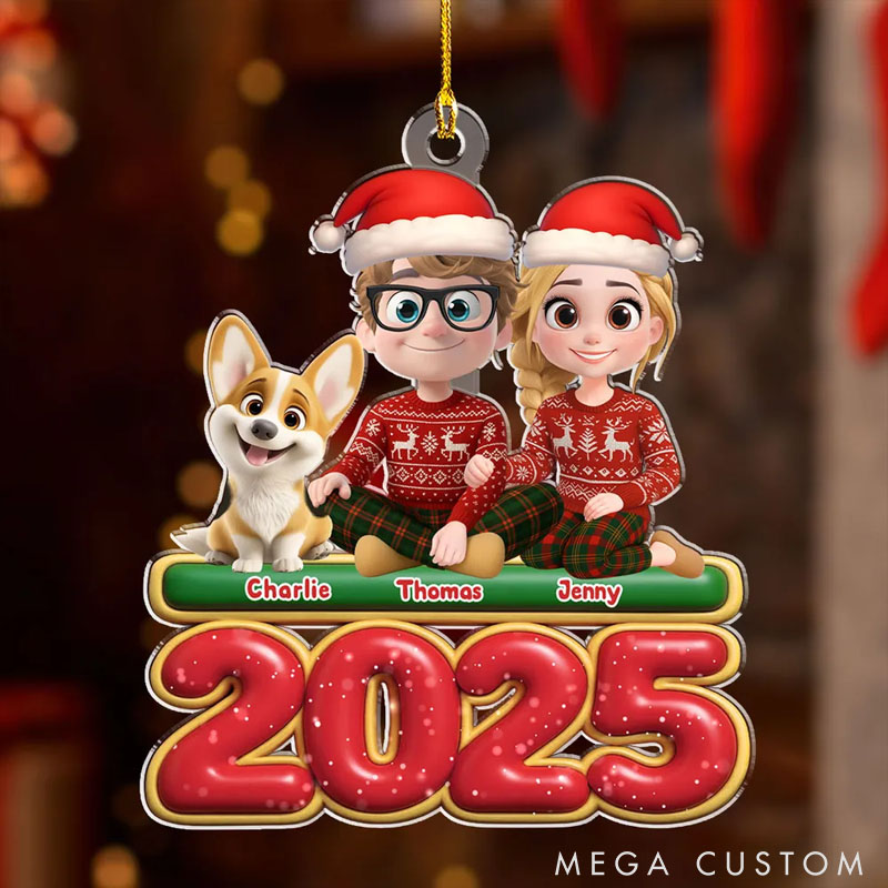 Personalized Dog Lover We and Our Dog Christmas Ornament