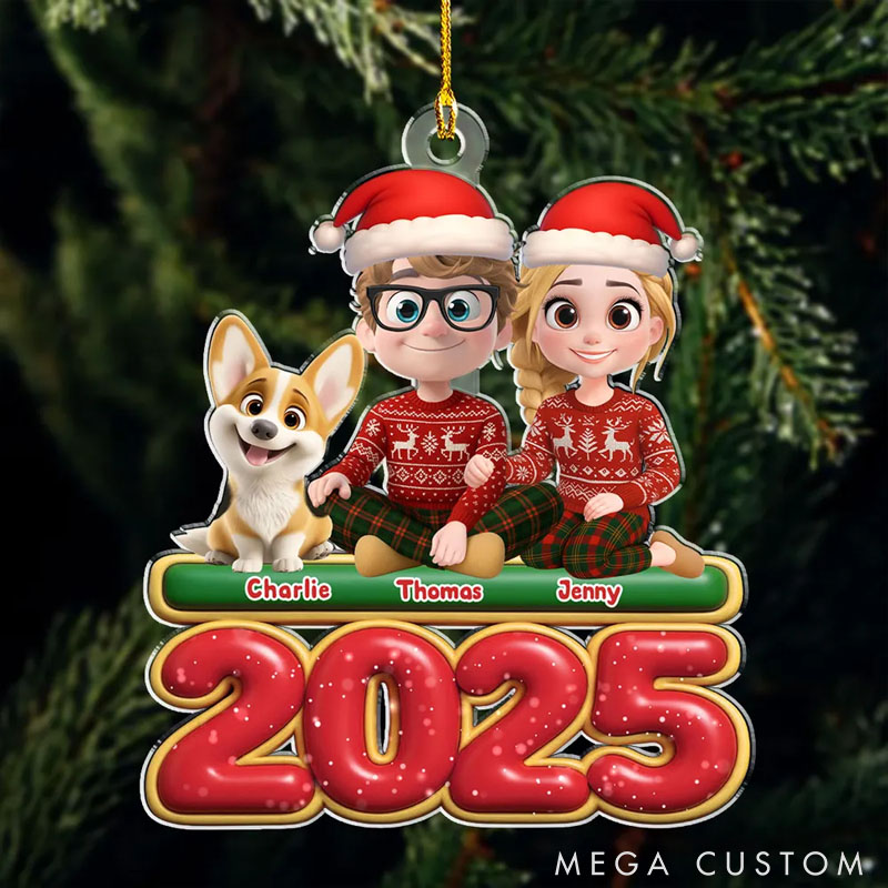 Personalized Dog Lover We and Our Dog Christmas Ornament