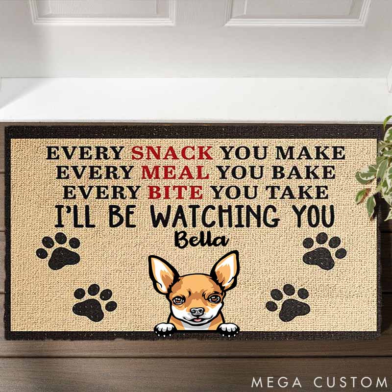 Personalized Dog Lover We'll Be Watching You Doormat