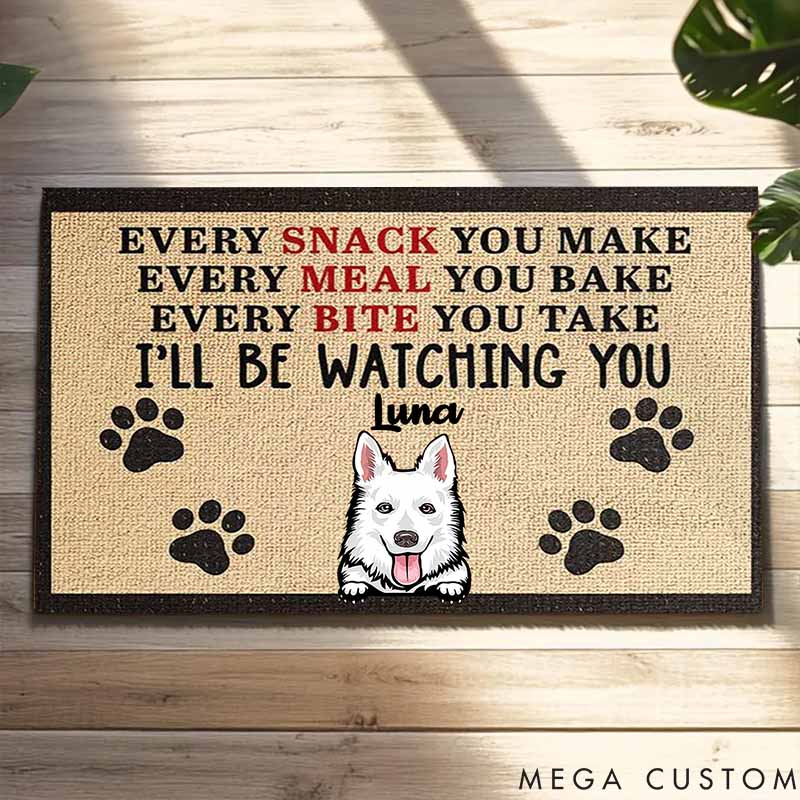 Personalized Dog Lover We'll Be Watching You Doormat