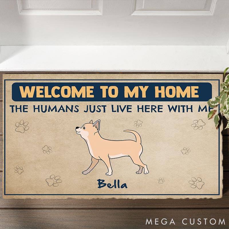 Personalized Dog Lover Welcome to Dog House Doormat