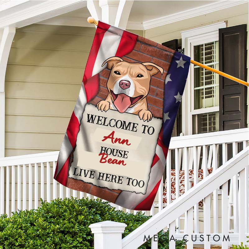 Personalized Dog Lover Welcome to Dog House Garden Flag