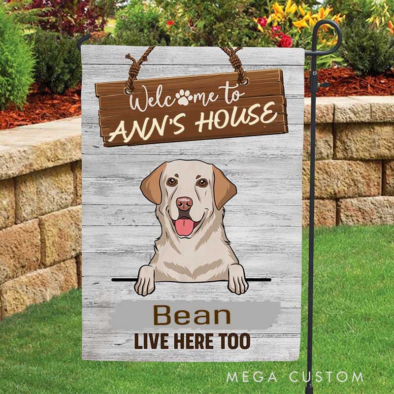 Personalized Dog Lover Welcome to House Garden Flag