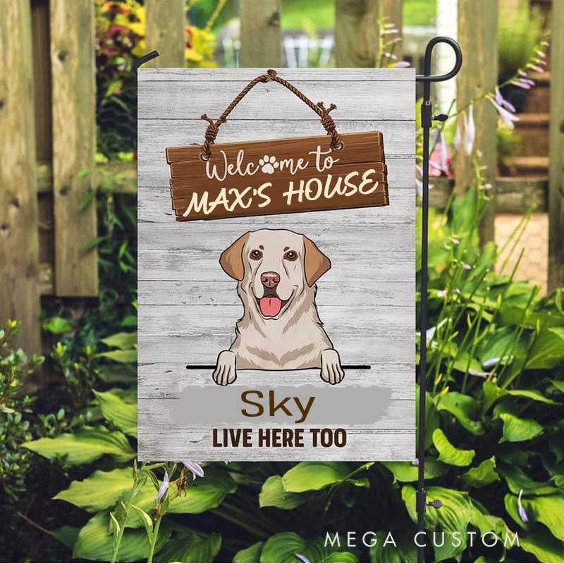 Personalized Dog Lover Welcome to House Garden Flag