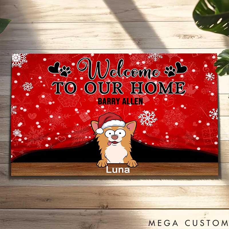 Personalized Dog Lover Welcome to My Place Doormat