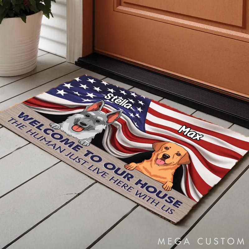 Personalized Dog Lover Welcome to Our Home Doormat