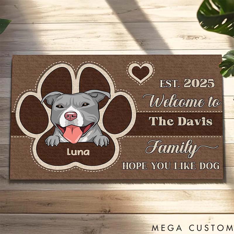 Personalized Dog Lover Welcome to Our House Doormat