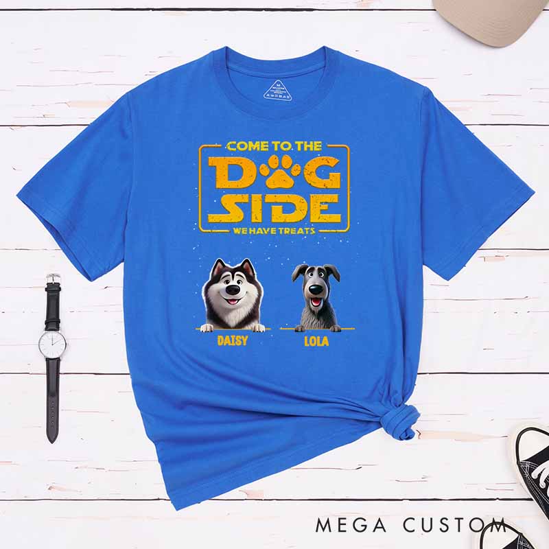 Personalized Dog Lover Welcome to the Bark Side T-Shirt