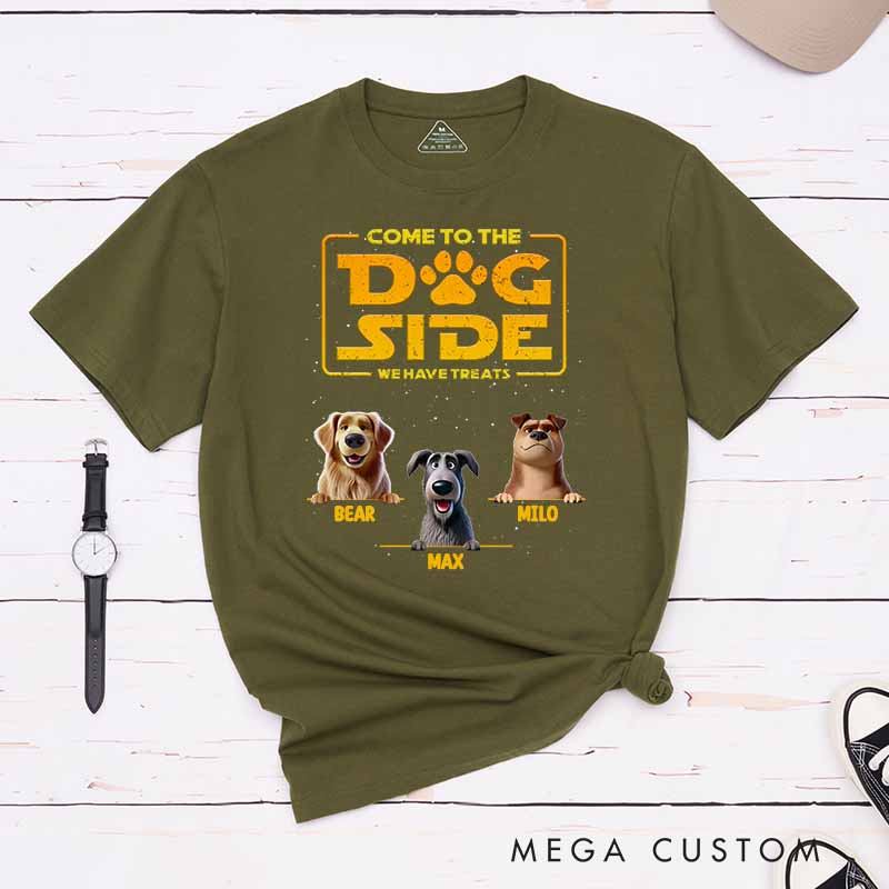Personalized Dog Lover Welcome to the Bark Side T-Shirt