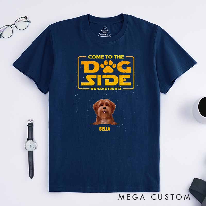 Personalized Dog Lover Welcome to the Bark Side T-Shirt