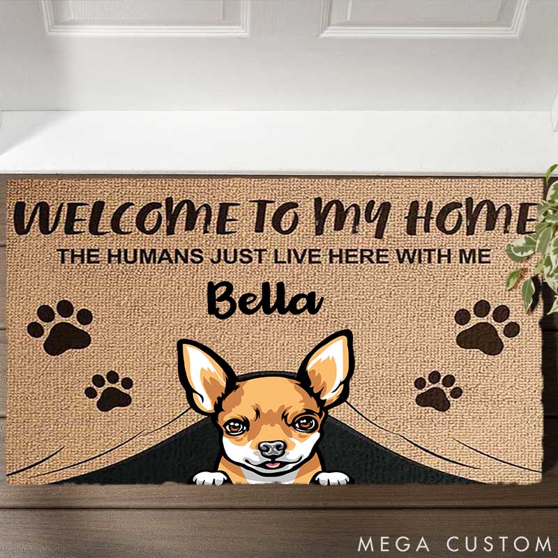Personalized Dog Lover Welcome to the Dog Home Doormat