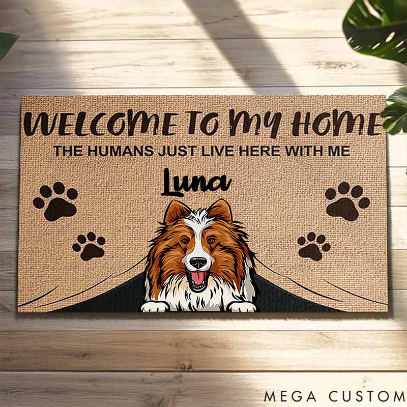 Personalized Dog Lover Welcome to the Dog Home Doormat