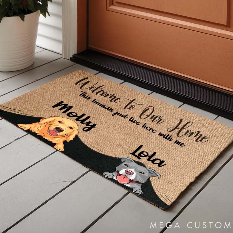 Personalized Dog Lover Welcome to the Pet Home Doormat