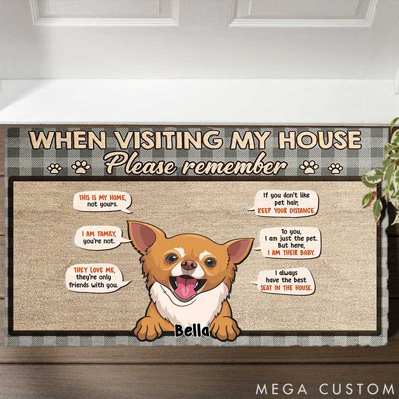 Personalized Dog Lover When Visiting Our House Please Remember Doormat