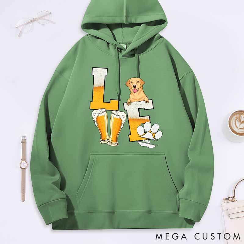 Personalized Dog Lover Wine Love Dog Classic Hoodies